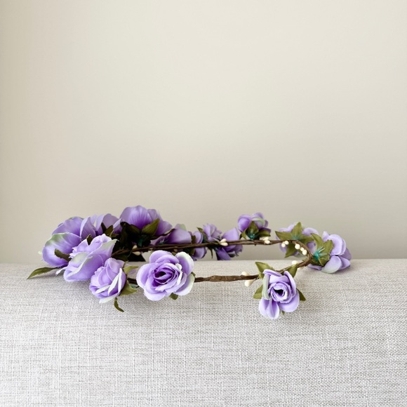 Purple Rose Flower Crown - Picture 3 of 4